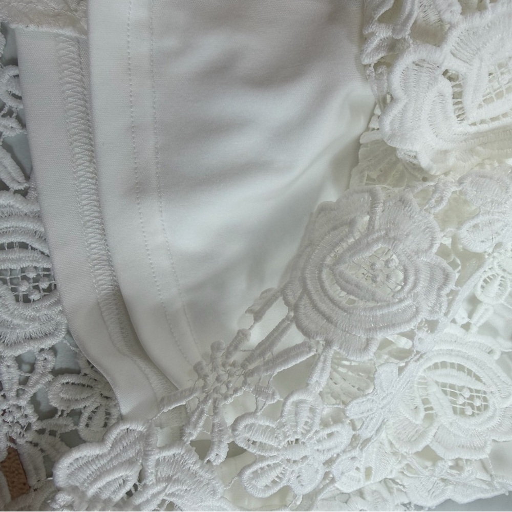 Lulus Love Poem Elegant White Lace Halter Dress Small - Picture 14 of 14